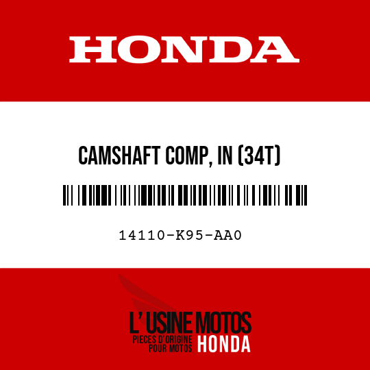 image de 14110-K95-AA0 CAMSHAFT COMP, IN (34T)