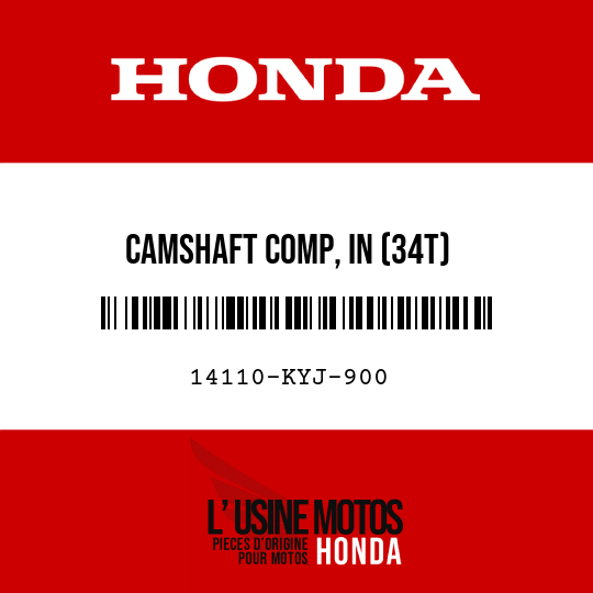 image de 14110-KYJ-900 CAMSHAFT COMP, IN (34T)