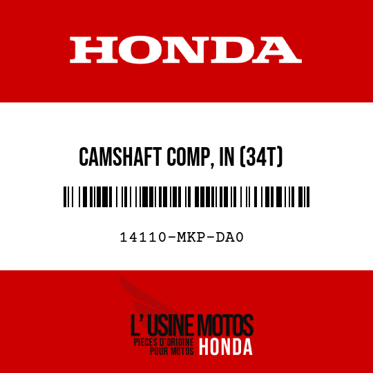 image de 14110-MKP-DA0 CAMSHAFT COMP, IN (34T)