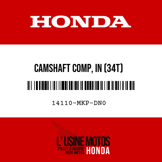 image de 14110-MKP-DN0 CAMSHAFT COMP, IN (34T)