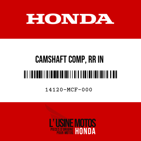 image de 14120-MCF-000 CAMSHAFT COMP, RR IN