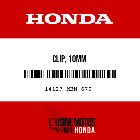 image de 14127-MBN-670 CLIP, 10MM