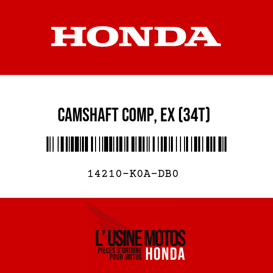 image de 14210-K0A-DB0 CAMSHAFT COMP, EX (34T)