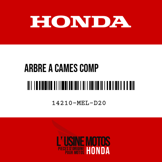 image de 14210-MEL-D20 ARBRE A CAMES COMP           ECHAPPEMENT