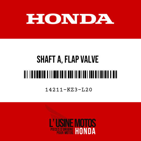 image de 14211-KZ3-L20 SHAFT A, FLAP VALVE
