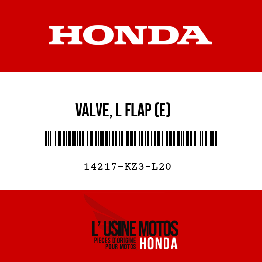 image de 14217-KZ3-L20 VALVE, L FLAP (E)