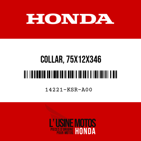 image de 14221-KSR-A00 COLLAR, 75X12X346