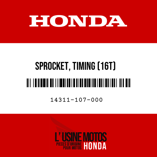 image de 14311-107-000 SPROCKET, TIMING (16T)