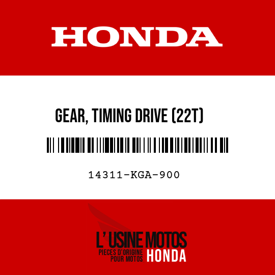 image de 14311-KGA-900 GEAR, TIMING DRIVE (22T)