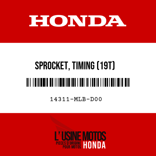 image de 14311-MLB-D00 SPROCKET, TIMING (19T)