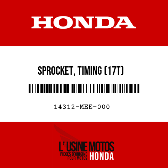image de 14312-MEE-000 SPROCKET, TIMING (17T)