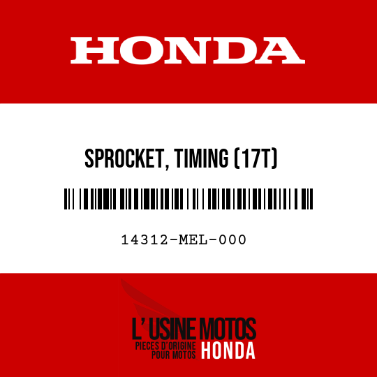 image de 14312-MEL-000 SPROCKET, TIMING (17T)