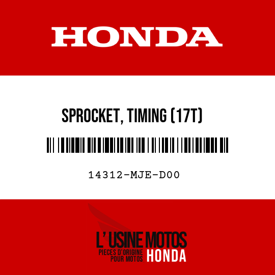 image de 14312-MJE-D00 SPROCKET, TIMING (17T)