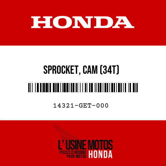 image de 14321-GET-000 SPROCKET, CAM (34T)