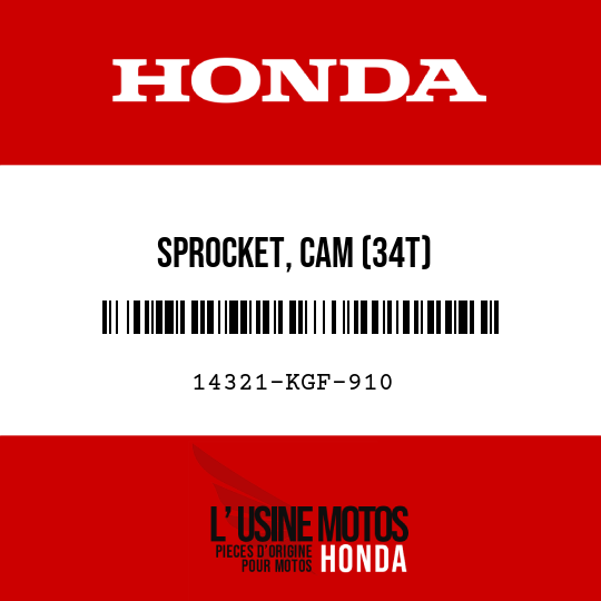image de 14321-KGF-910 SPROCKET, CAM (34T)