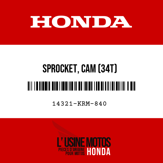 image de 14321-KRM-840 SPROCKET, CAM (34T)