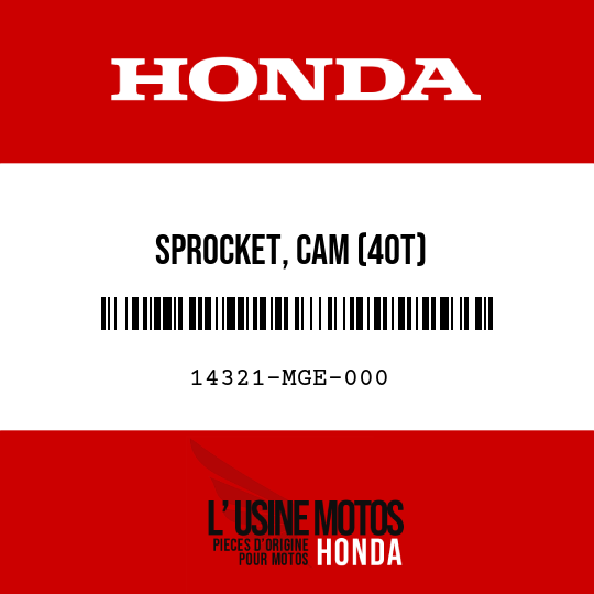 image de 14321-MGE-000 SPROCKET, CAM (40T)