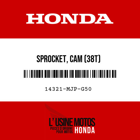 image de 14321-MJP-G50 SPROCKET, CAM (38T)