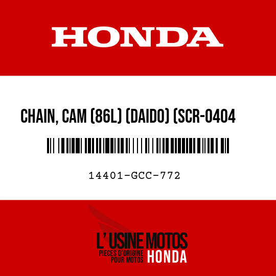 image de 14401-GCC-772 CHAIN, CAM (86L) (DAIDO) (SCR-0404 SV)