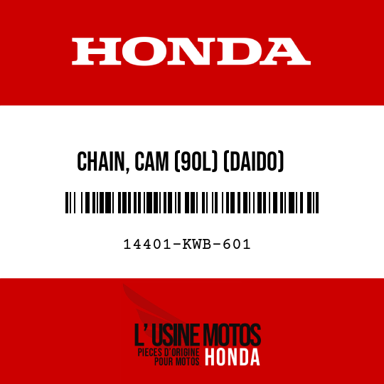 image de 14401-KWB-601 CHAIN, CAM (90L) (DAIDO)