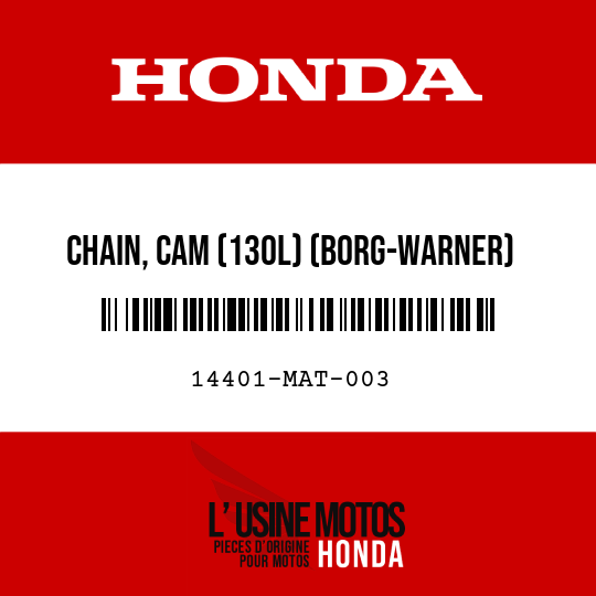 image de 14401-MAT-003 CHAIN, CAM (130L) (BORG-WARNER)