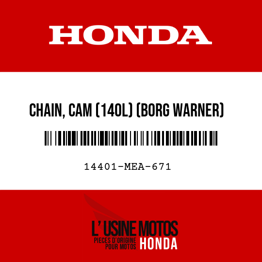 image de 14401-MEA-671 CHAIN, CAM (140L) (BORG WARNER)