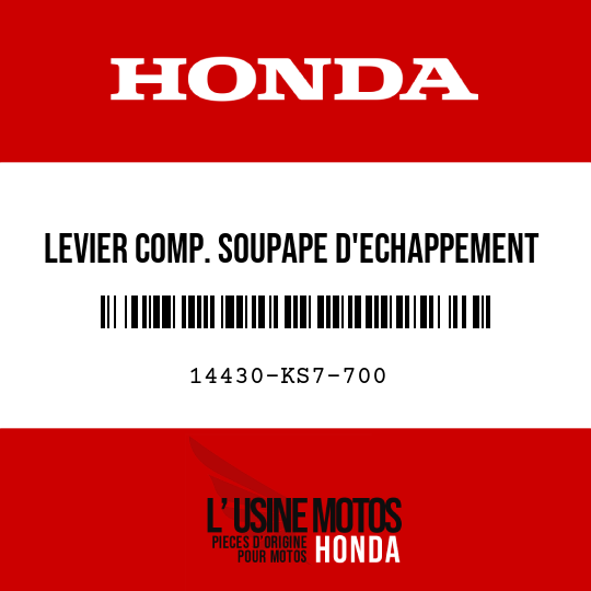 image de 14430-KS7-700 LEVIER COMP. SOUPAPE D'ECHAPPEMENT D.