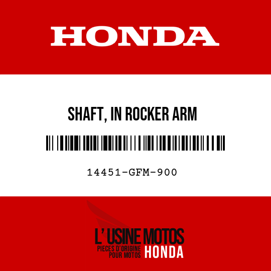 image de 14451-GFM-900 SHAFT, IN ROCKER ARM