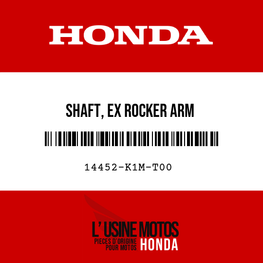 image de 14452-K1M-T00 SHAFT, EX ROCKER ARM