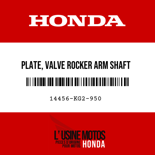 image de 14456-KG2-950 PLATE, VALVE ROCKER ARM SHAFT SETTING
