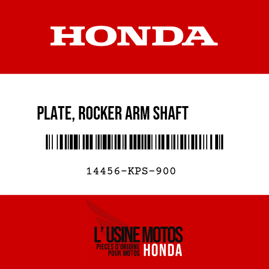 image de 14456-KPS-900 PLATE, ROCKER ARM SHAFT       SETTING