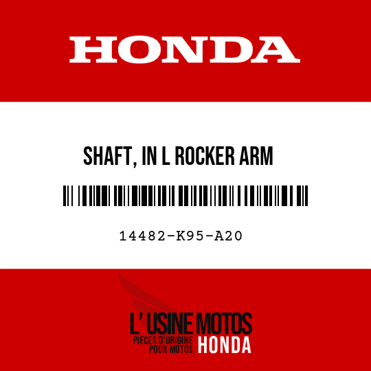 image de 14482-K95-A20 SHAFT, IN L ROCKER ARM