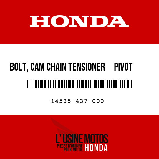 image de 14535-437-000 BOLT, CAM CHAIN TENSIONER     PIVOT