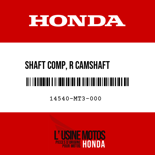 image de 14540-MT3-000 SHAFT COMP, R CAMSHAFT      REDUCTION