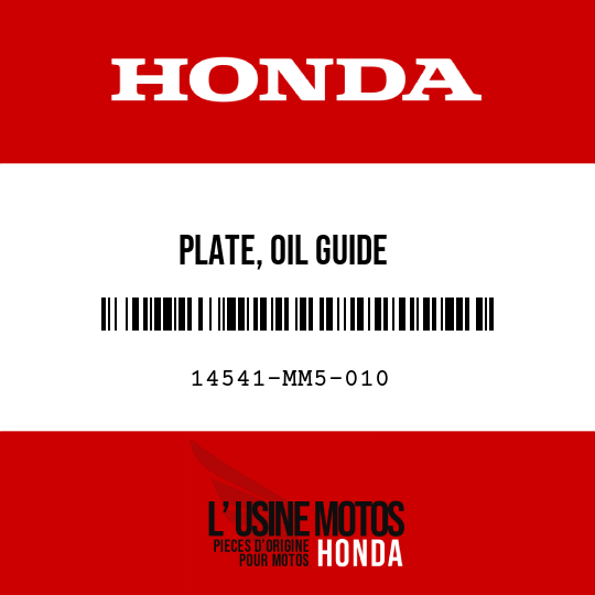 image de 14541-MM5-010 PLATE, OIL GUIDE