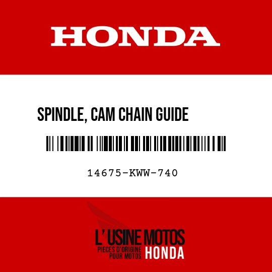 image de 14675-KWW-740 SPINDLE, CAM CHAIN GUIDE      SPROCKET