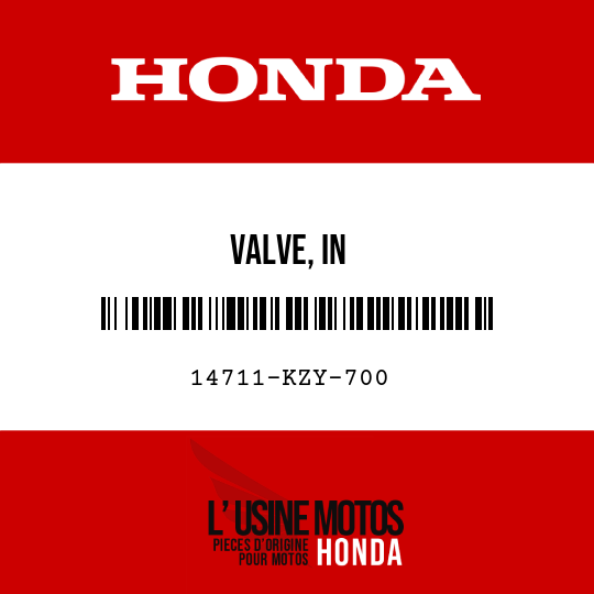 image de 14711-KZY-700 VALVE, IN