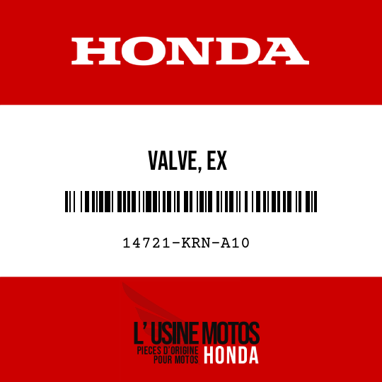 image de 14721-KRN-A10 VALVE, EX