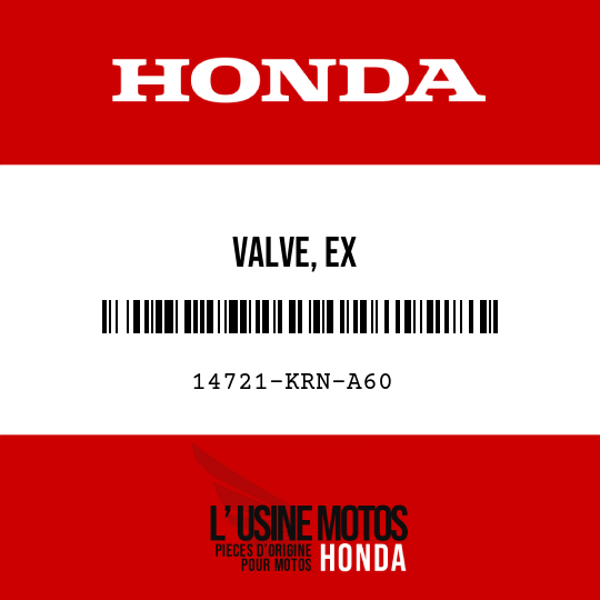 image de 14721-KRN-A60 VALVE, EX