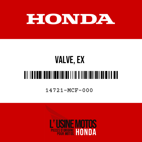image de 14721-MCF-000 VALVE, EX
