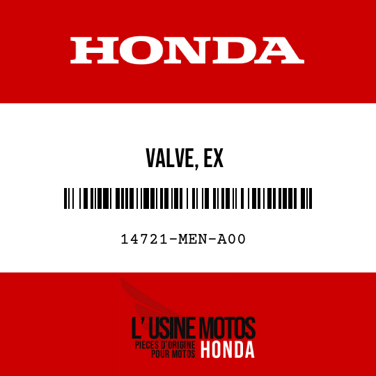 image de 14721-MEN-A00 VALVE, EX