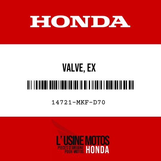 image de 14721-MKF-D70 VALVE, EX