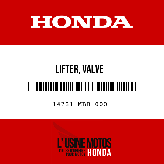 image de 14731-MBB-000 LIFTER, VALVE