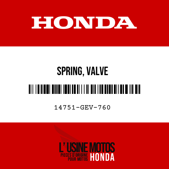 image de 14751-GEV-760 SPRING, VALVE