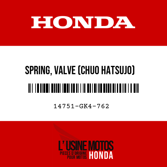image de 14751-GK4-762 SPRING, VALVE (CHUO HATSUJO)
