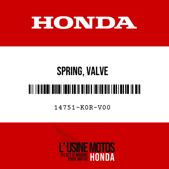 image de 14751-K0R-V00 SPRING, VALVE