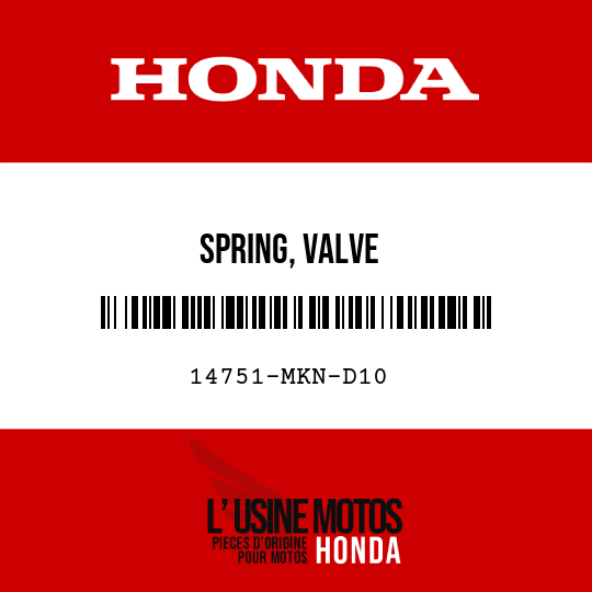 image de 14751-MKN-D10 SPRING, VALVE