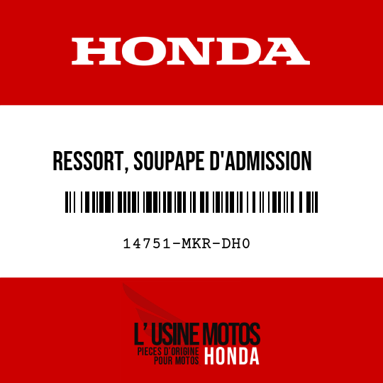 image de 14751-MKR-DH0 RESSORT, SOUPAPE D'ADMISSION  EXTERNE