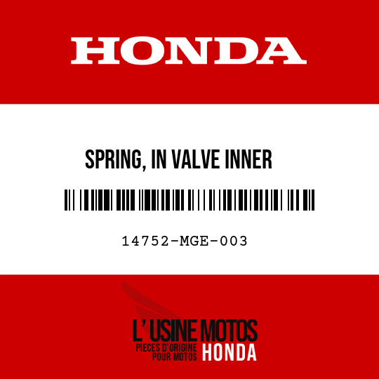 image de 14752-MGE-003 SPRING, IN VALVE INNER