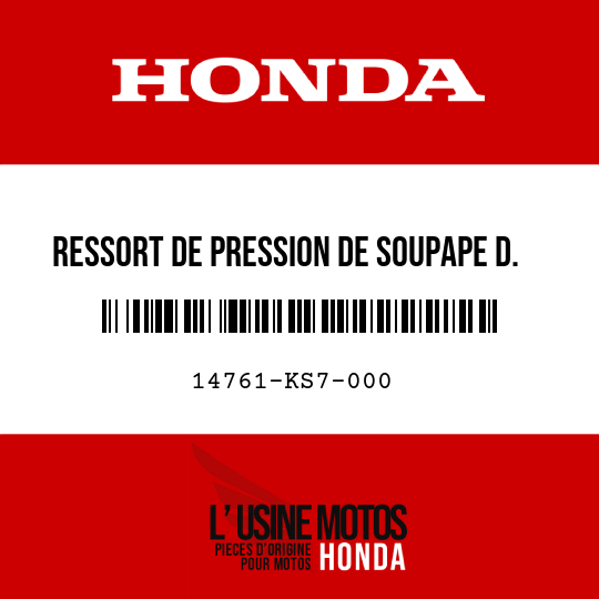 image de 14761-KS7-000 RESSORT DE PRESSION DE SOUPAPE D.